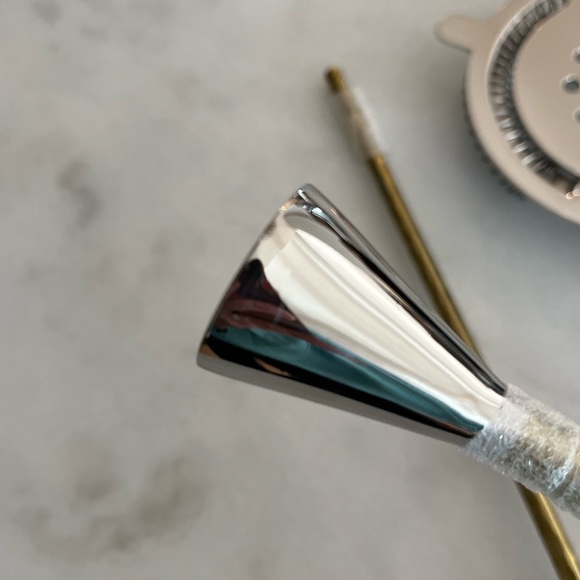 Unused Two Tone Bar Set - Brass and Silver - Picture 3 of 3